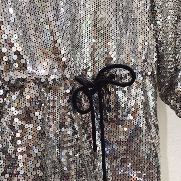 Moschino x H&M Silver Sequin Hooded Mini Dress - Picture 10 of 16